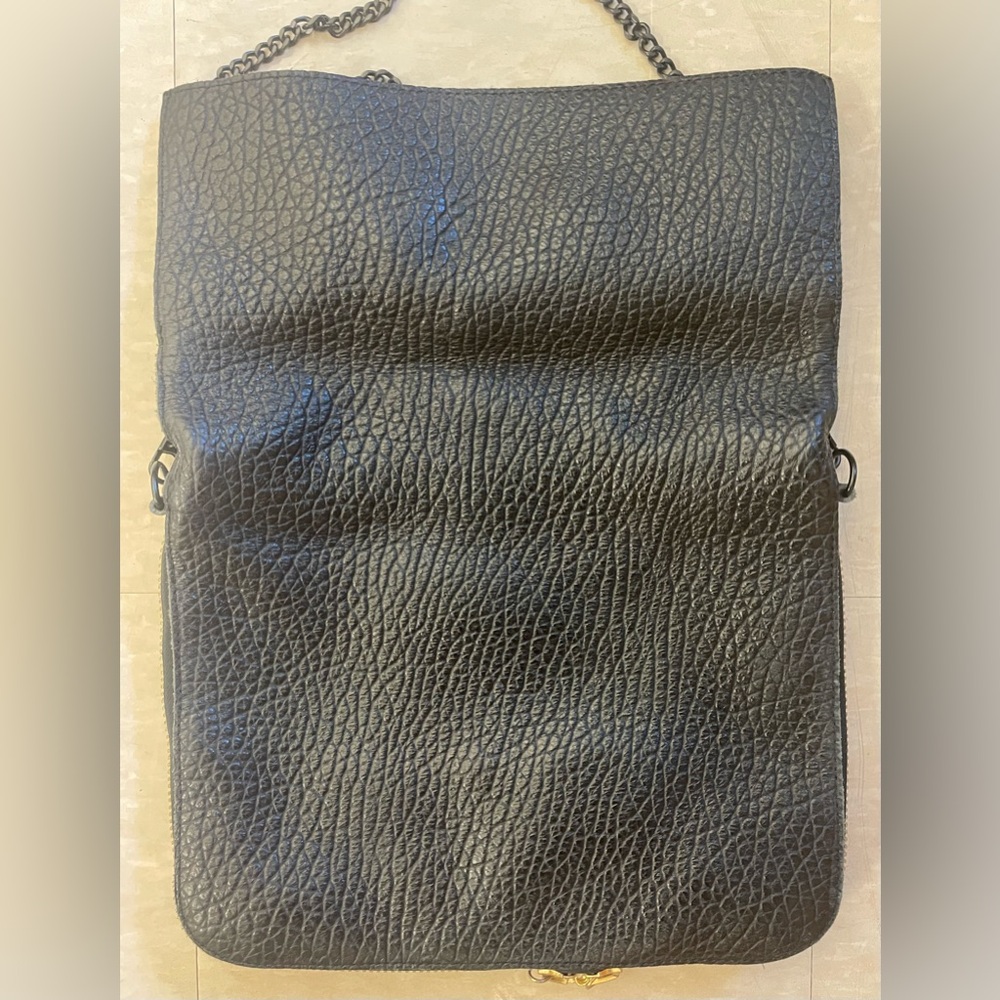 Ampersand as Apostrophe STANDARD BUFFALO PARCEL Black Pebbled Leather Crossbody - Picture 4 of 9